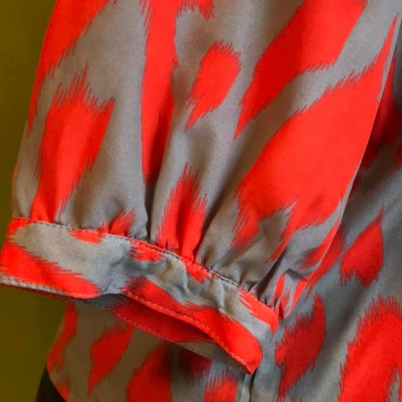 Parker lWomen Blouse Top Print Henley ▪️M - Picture 8 of 12